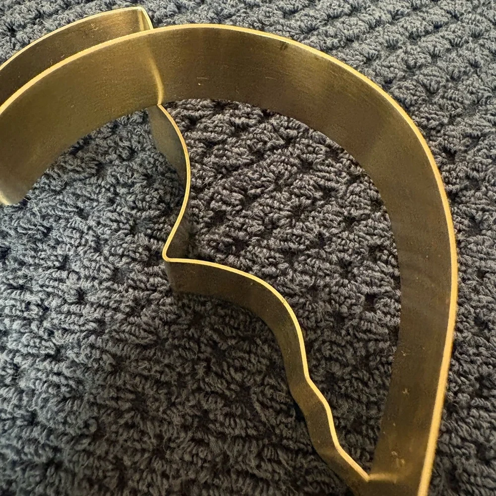 3 Older Metal Pancake/Cookie Treat Cutters - Mitten, Heart & Butterfly